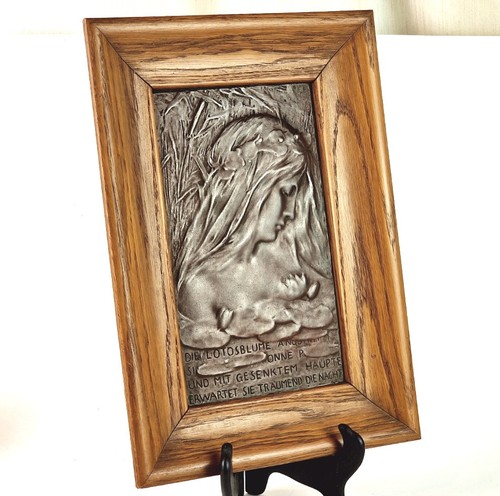 Art nouveau bronze relief - nouveau,