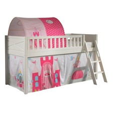 Lit Enfant Tente & Tunnel "Scott Princesse" 90x200cm Blanc