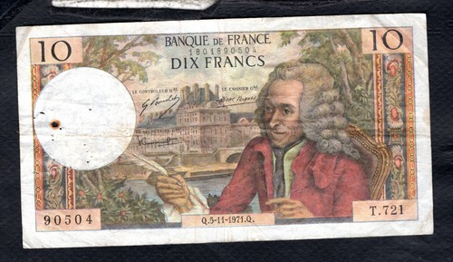 Francs voltaire 11 1971 - 10,