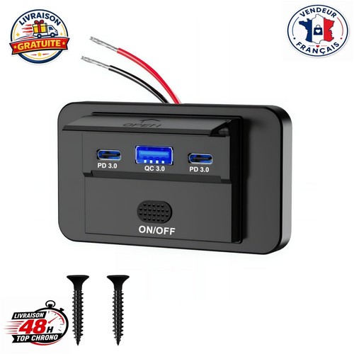 Prise usb 12v 24v encastrable - usb,