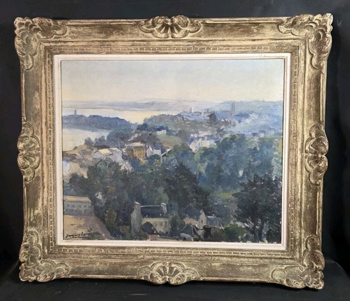 Oil painting seen - , by