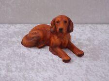 Figurine En Porcelaine Design Chien Irish Setter Vintage Peinte À La Main 10 Cm