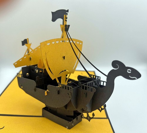 Carte pop drakkar - carte, up