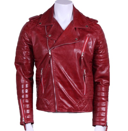 Veste moto homme marron - de,