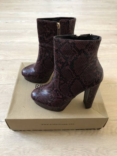 Bottines talons bordeaux et - talons,
