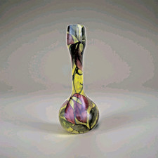 Vase Legras signé émaillé art nouveaux décor de Châtaigniers l'acide Parfait 