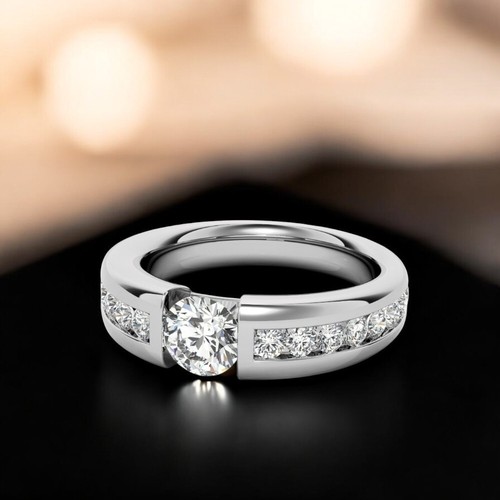 Bague diamant alliance - , or