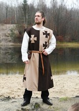 Battle-Merchant Tunique Médiévale Rembourrée Chevalier Croisé LARP