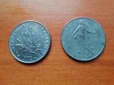 Lot de 2 pièces de 1 francs