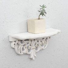 Main Sculpté Et Peint Bois Solide Fleur Design Support Mural Étagère Flottante