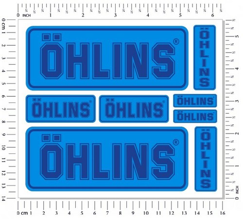 Ohlins fork shock stickers - shock,