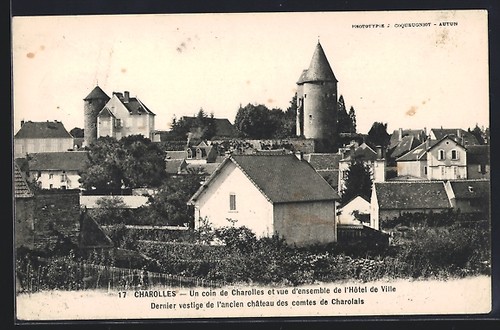 Cpa charolles vue de - cpa,