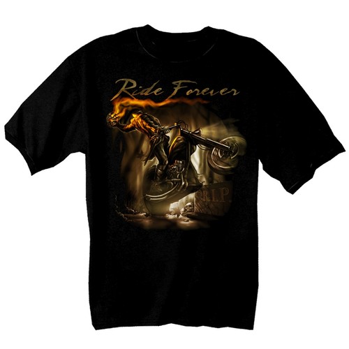 Shirt noir biker - biker, chopper