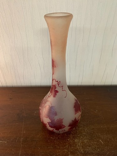 Vase décor rubis legras h - vase,