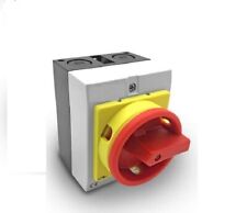 Interrupteur sectionneur rotatif cadenassable 4P 25 A en boitier