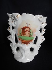 VASE DE MARIAGE EN PORCELAINE DE PARIS 19eme siècle