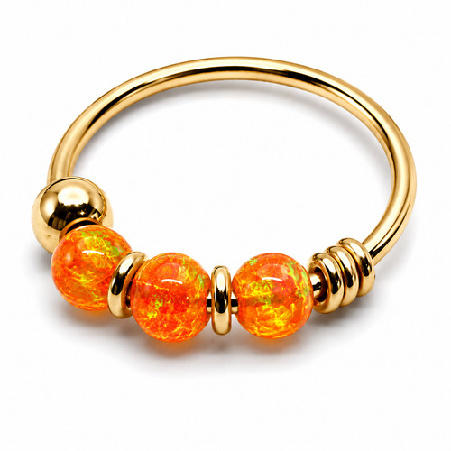 Bague nez opale feu - bague,
