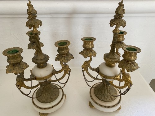 Paire chandeliers bronze - paire,