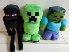 Lot de 3 peluches FuRyu Minecraft Enderman Zombie Creeper Japon neuves