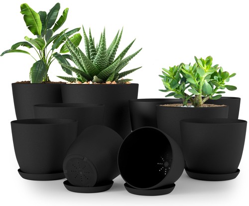 Lot pots de fleurs - 10,