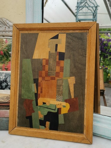 Tableau marqueterie bois - tableau,