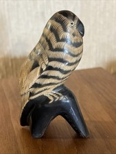 Figurine Statuette Perruche en Corne Sculptée