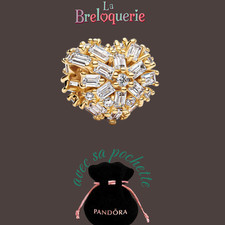 charm Pandora coeur scintillant  poinçon ale met