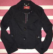 Veste / Trench  ESPRIT noire  t.M = 36 38 coton épais  Etat NEUF