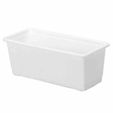 Bac À Fleurs Thermo Geli Plastique Standard 80Cm Blanc Pot De Fleurs Plantes