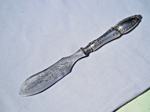 Ancien couteau beurre argent - ancien,