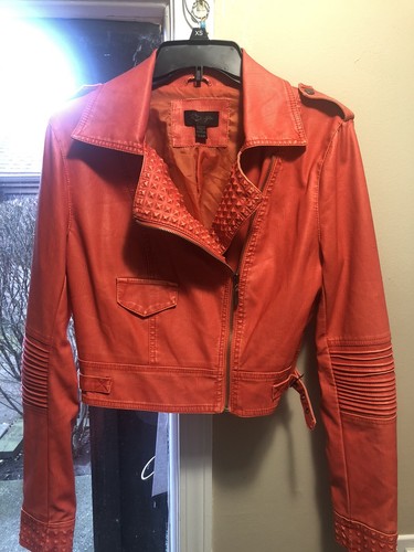 Faux leather jacket size small - leather,