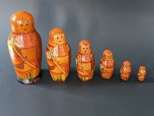 **MATRIOCHKA POUPEES RUSSES EN BOIS PEINT 6 POUPEES DECOR TRADITIONNEL