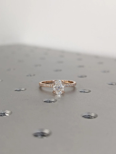 Bague solitaire ovale - solitaire, en
