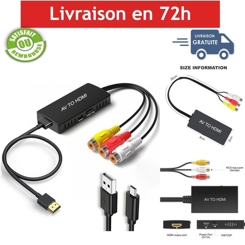 Convertisseur rca vers - rca, hdmi