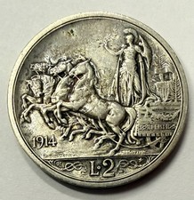 2 Lire 1914 Italie ?? Argent Vittorio Emanuele III REF85868