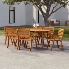 Table de jardin 110x110x75 cm Bois d'acacia solide table à manger table vidaXL