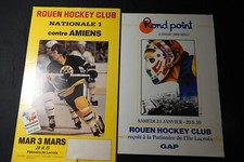 rouen hockey club  2 affiches sport  80