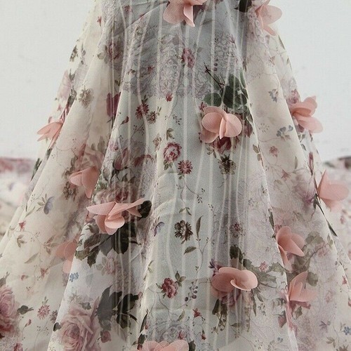 Dentelle rose brodée - rose,