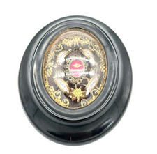 Ancien Reliquaire  XIX ème siècle cadre bombé paperolles dorées