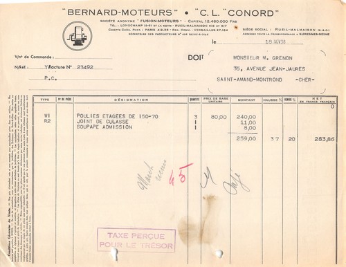 1938 bernard moteurs l - 1938, c