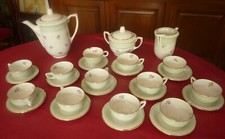 Service ancien à thé ou café 29 pièces Porcelaine Opaque SA 1950's