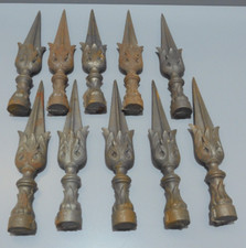 -10 GRANDES POINTES en FONTE pour GRILLE JARDIN PORTAIL FER de LANCE déco   D