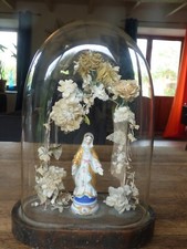 ancien petit globe de mariage napoléon III collection vierge porcelaine de PARIS