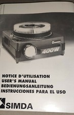 Simda 400w  instructions manuel en français /anglais/ allemand 