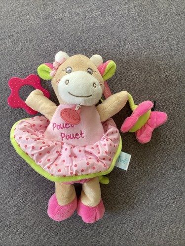Doudou peluche vache beige - peluche,