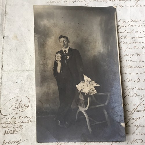 Carte photo militaria conscrit - militaria,