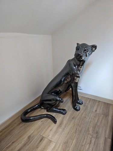Panthère art déco céramique - panthère,