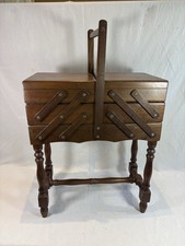 grande Travailleuse Vintage Boîte À Ouvrage À Poser Couture Années 60