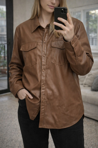 Veste cuir zara - en, l