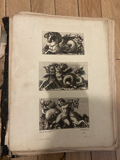 AUGUSTE PEQUEGNOT 170 GRAVURES 19EME ATTRIBUTS TROPHEES FRISES CARTOUCHES PANNE